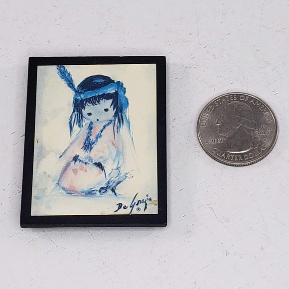 DeGrazia Native American Magnet Kitchen Fridge Vintage - Picture 6 of 9